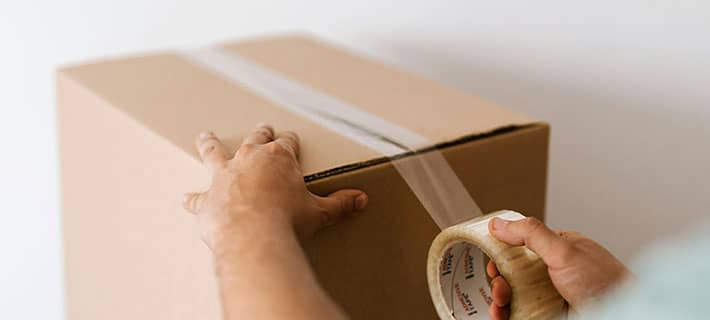 Photo de cartons de déménagement