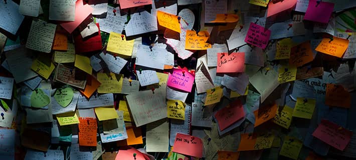 photo de postit pour représenter le changement 