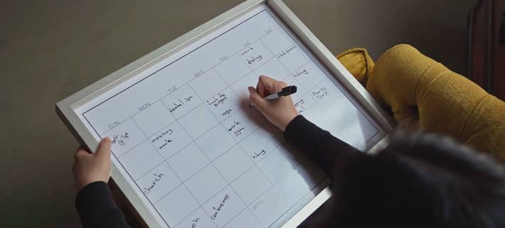 Photo d'un calendrier