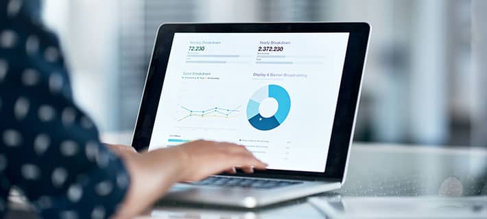 Photo de grpahiques financiers